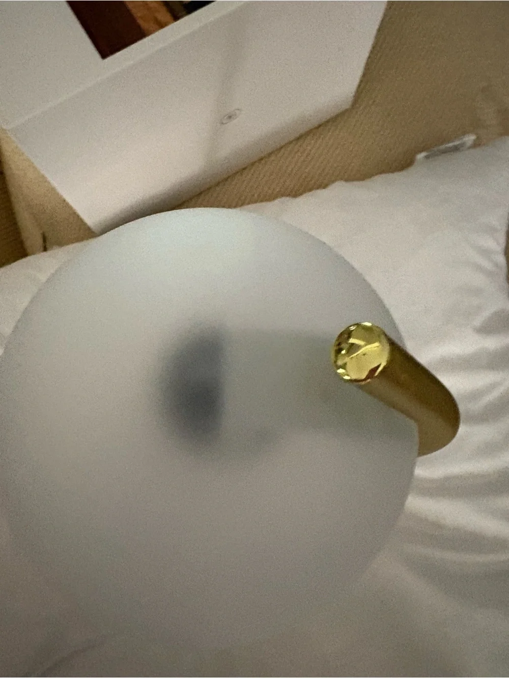 Threshold  white and Gold Marble Dome Candle Warmer new in box